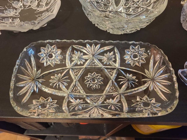 Vintage Cut Glass Serving Set - photo 2