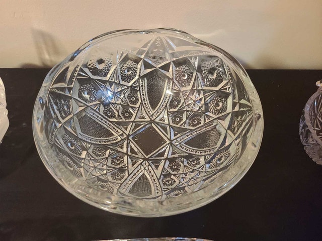 Vintage Cut Glass Serving Set - photo 4