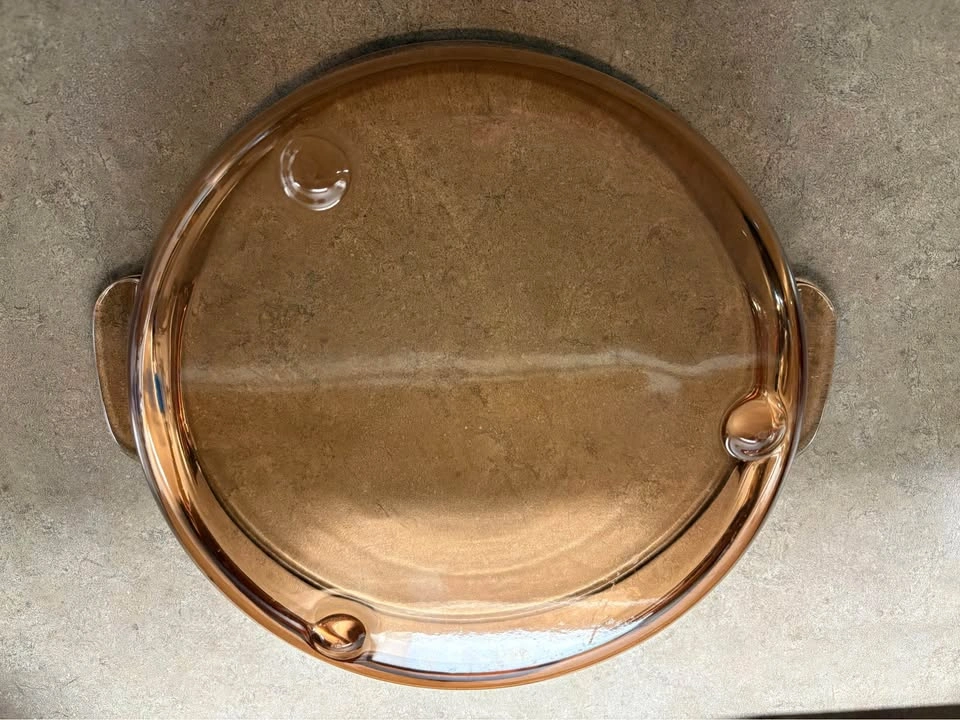 Vintage Corning Visions France Amber Microwave Browner - photo 3