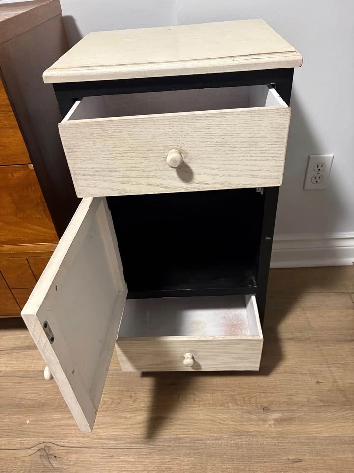 Two-Tone Black and White Storage Cabinet - photo 2