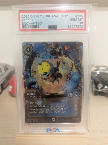 DISNEY LORCANA - ZIPPER BIG HELPER - ENCHANTED 235/204 PSA 10