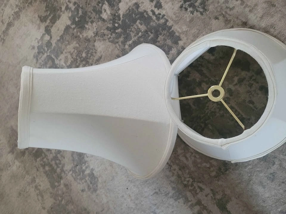 Pair of White Bell Lampshades LIKE NEW - photo 5