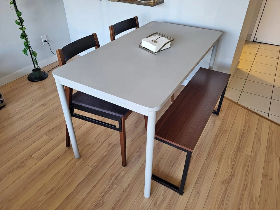 Dining Set: 2 Chairs, 1 bench