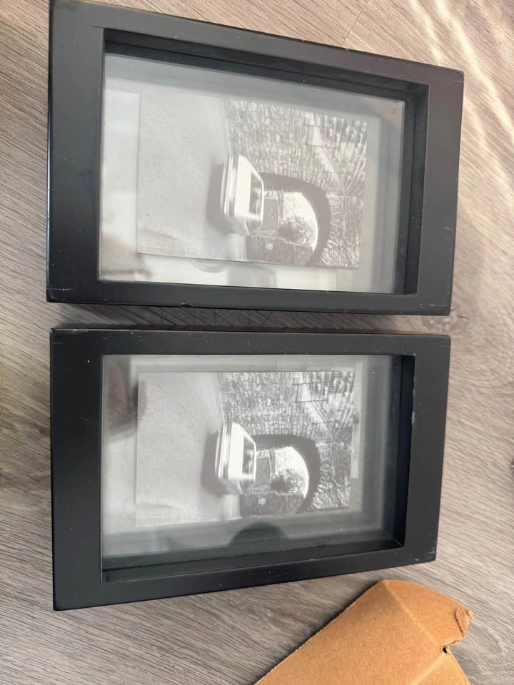 Set of 2 Black Shadow Box Photo Frames | Modern Wall Decor - photo 2