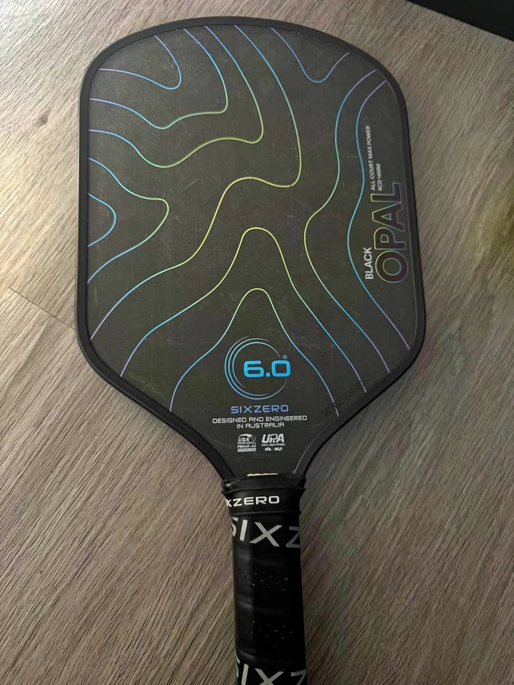 Six Zero Black Opal 14mm Pickleball Paddle | Original Cover