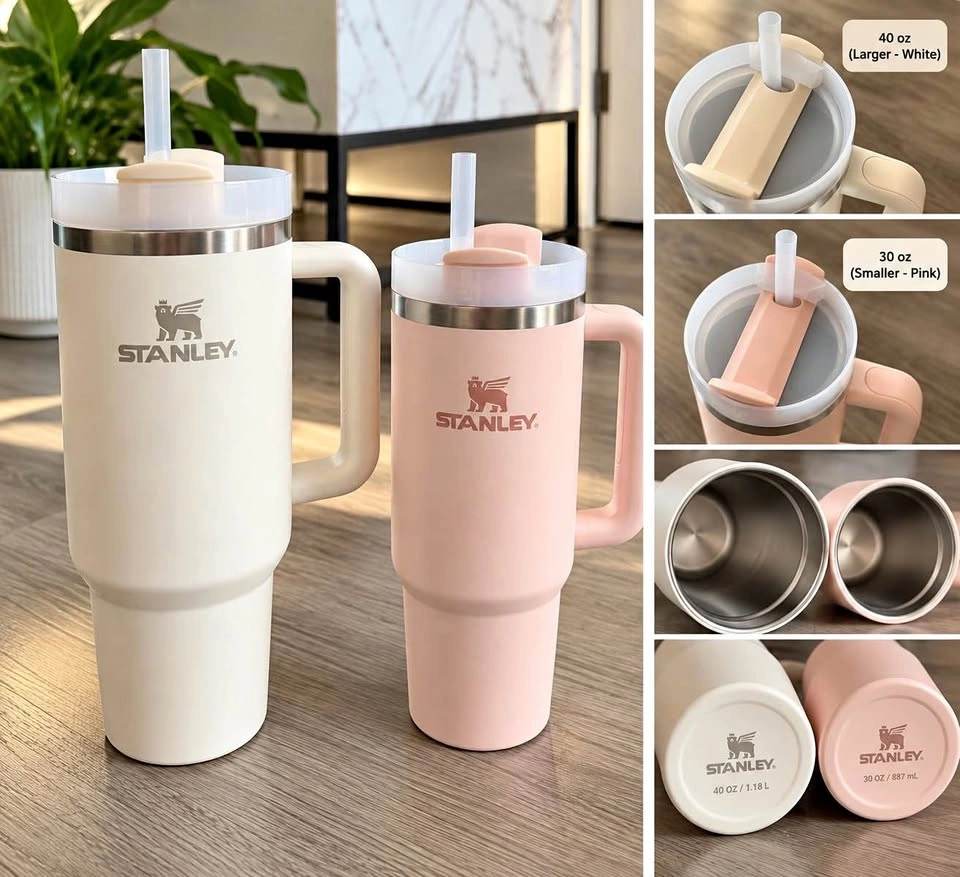 Brand New Stanley Quencher Tumblers | White & Pink | Bundle Deal