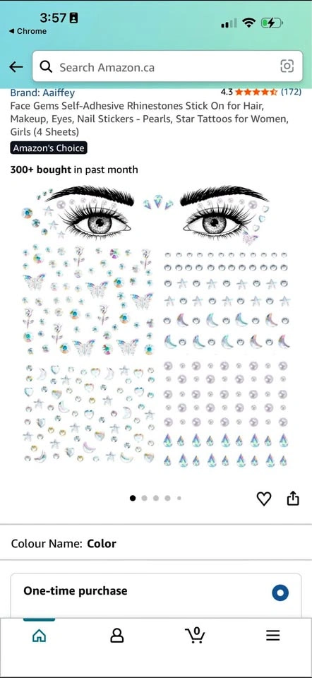 Aaiffey Face Gems Self-Adhesive Rhinestones