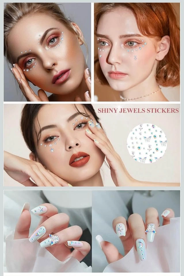Aaiffey Face Gems Self-Adhesive Rhinestones - photo 3