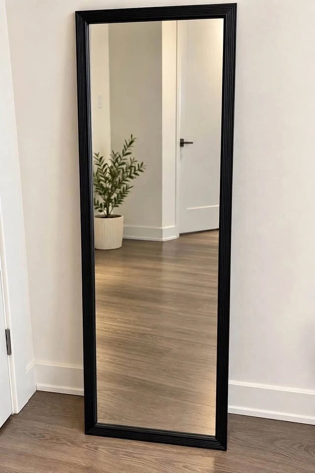 Black Full-Length Wall Mirror | Like New | No Scratches