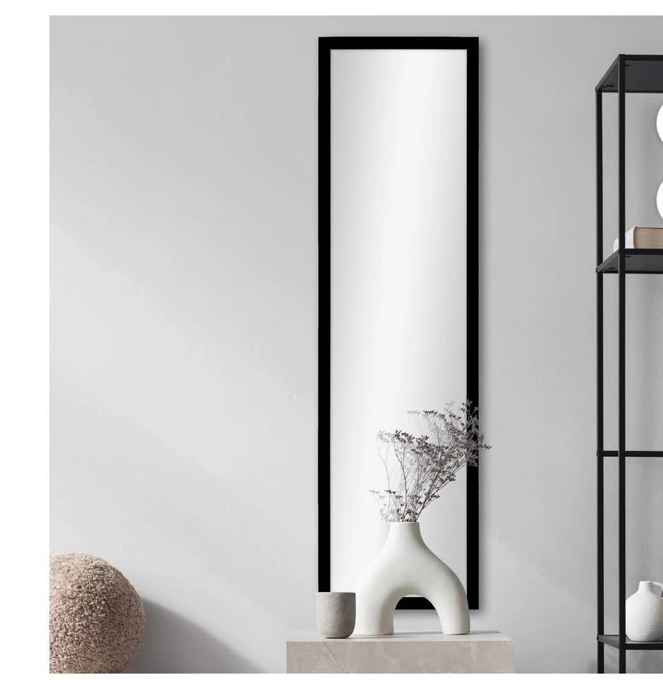 Black Full-Length Wall Mirror | Like New | No Scratches - photo 4