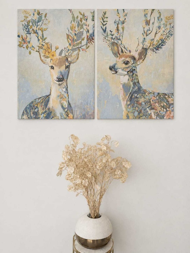 IKEA Pjätteryd Deer Paintings Set