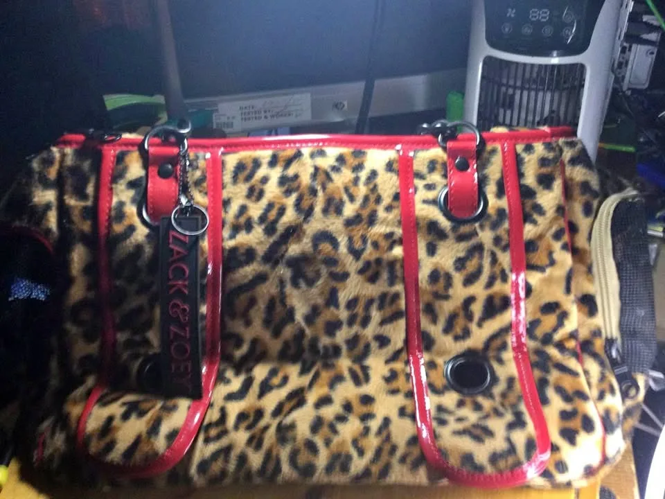 Zack & zoey leopard printed pet carrier thumbnail