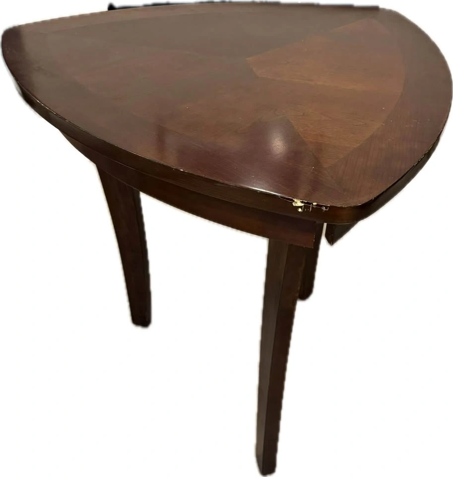 Triangular Solid Wood End Table