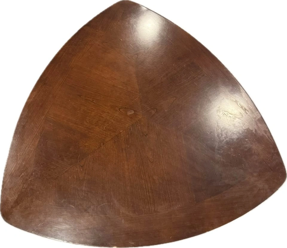 Triangular Solid Wood End Table - photo 2
