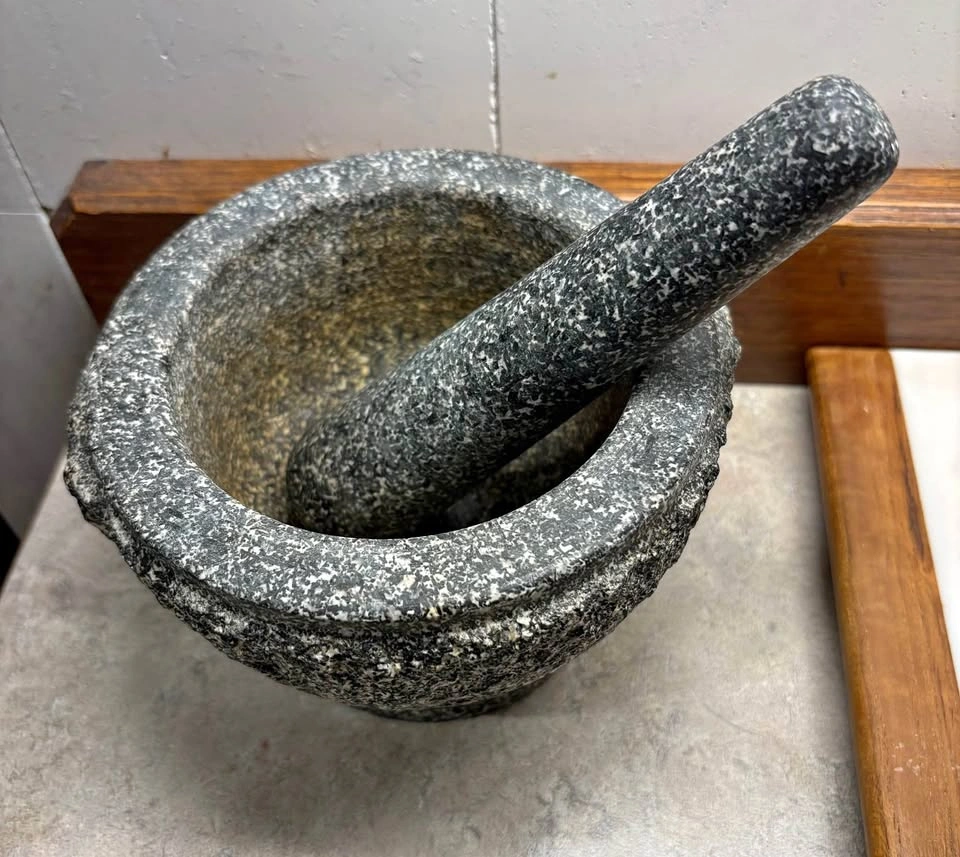 Vintage M.V. Trading 5.5” Solid Granite Mortar and Pestle Set