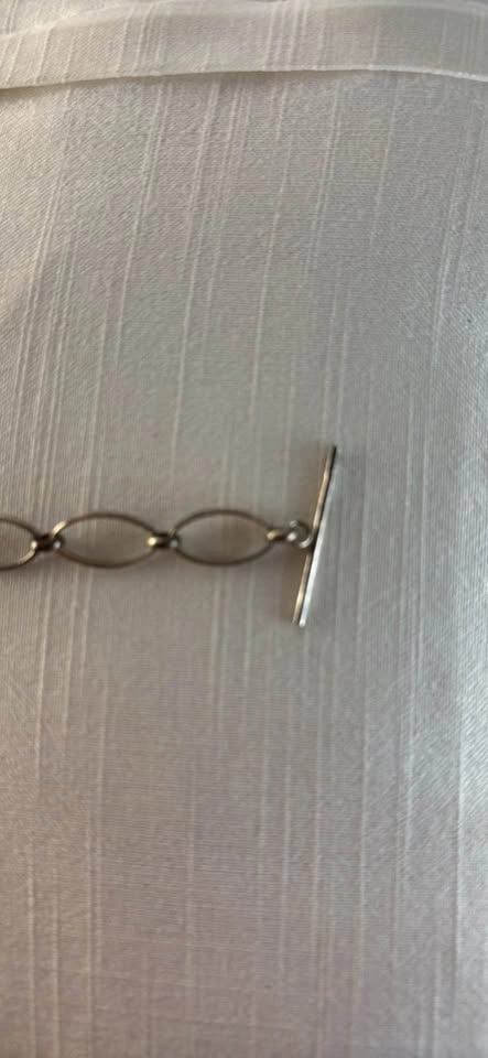 Vivah Sterling Silver 925 Oval Open Link Toggle Bracelet - photo 2