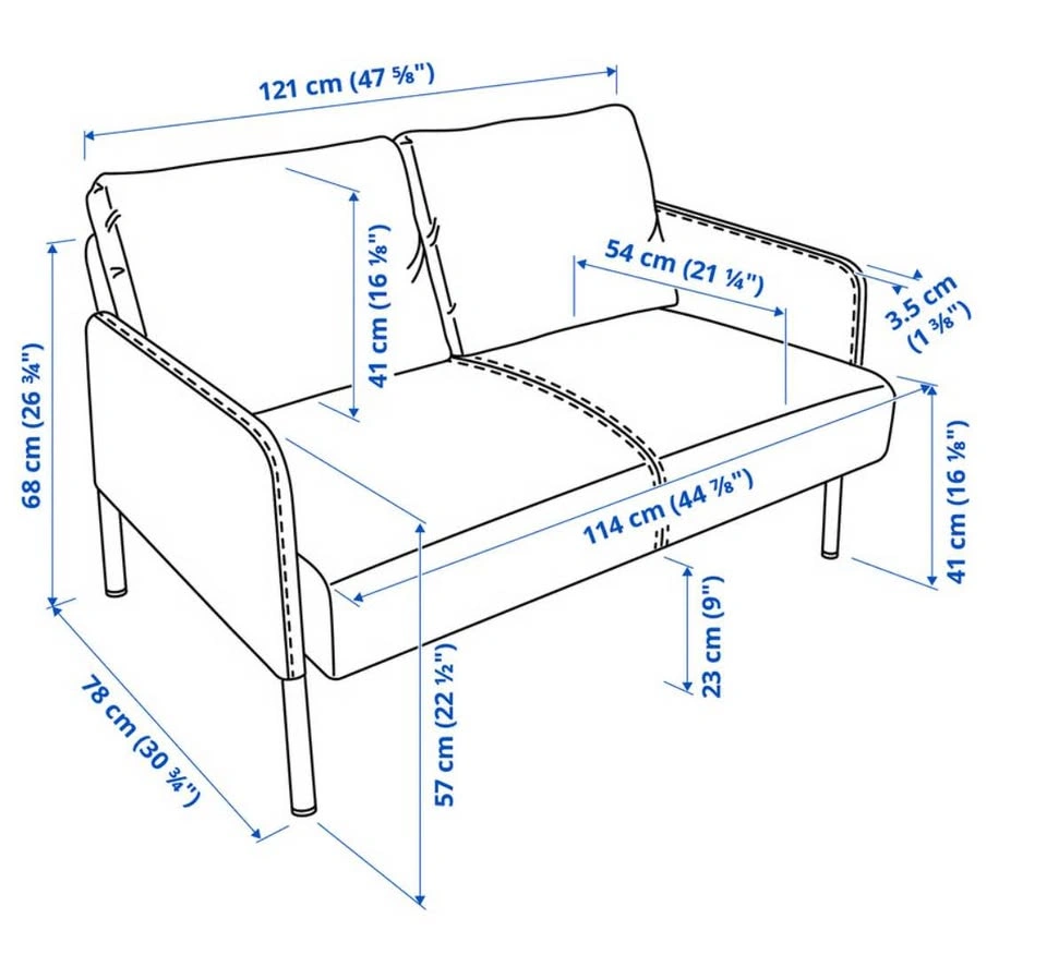 IKEA GLOSTAD Loveseat - photo 5