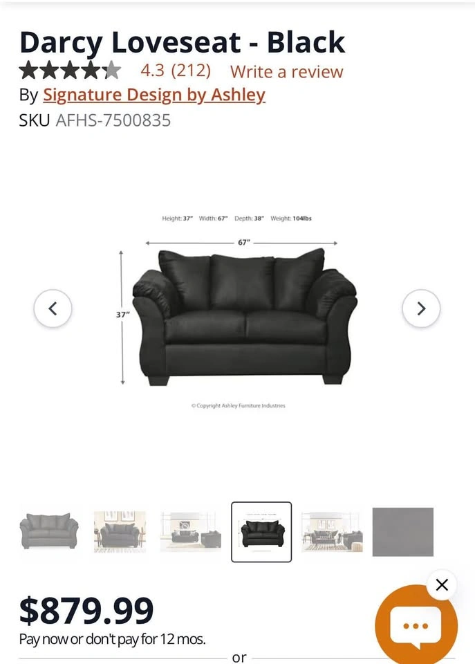 Ashley Furniture Darcy Sofa and Loveseat Set - photo 4