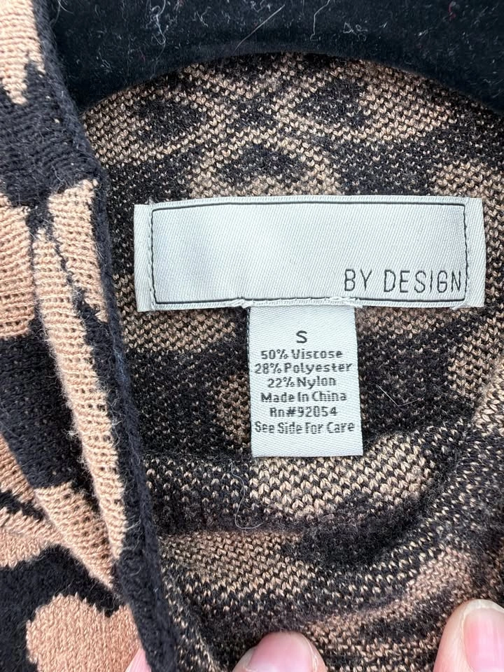 By Design Geometric Floral Mock-Neck Tunic Sweater - Size S - photo 2
