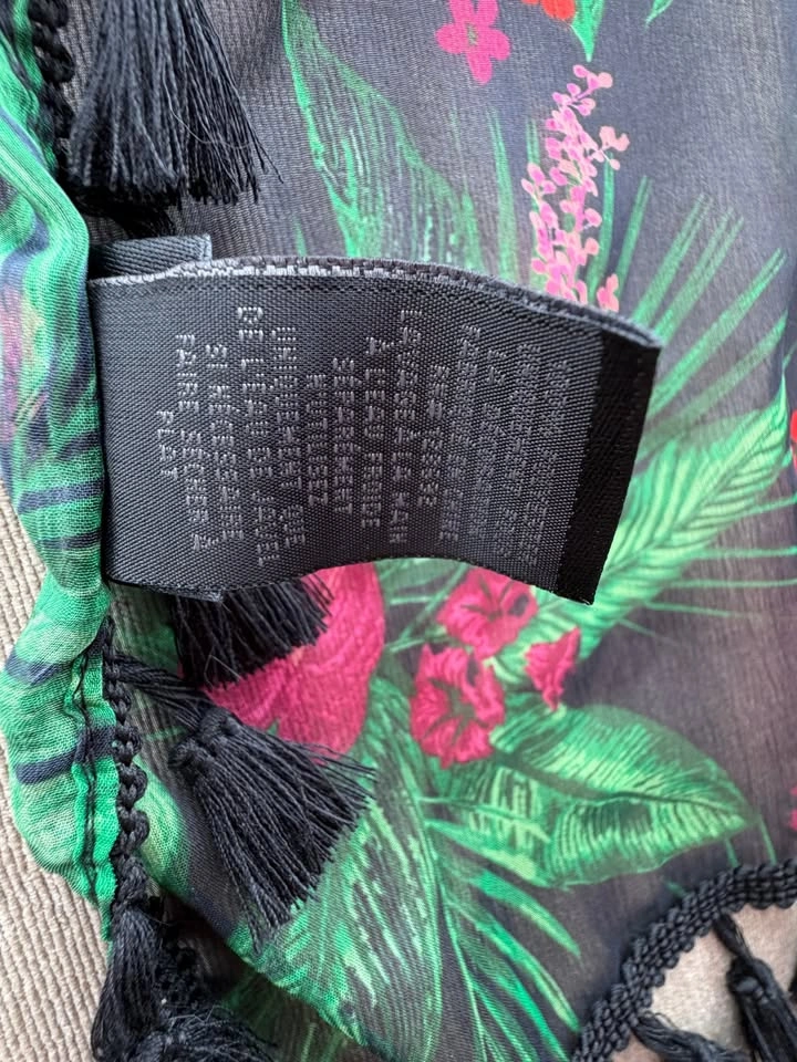 Madden NYC Tropical Floral Sheer Beach Cover-Up Wrap - photo 3
