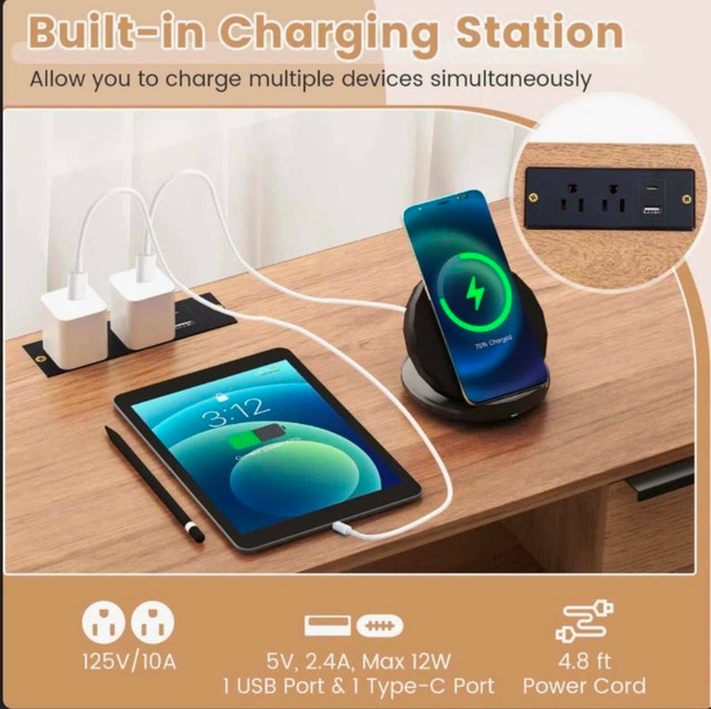 Modern TV Stand with Built-In Charging Station - photo 3
