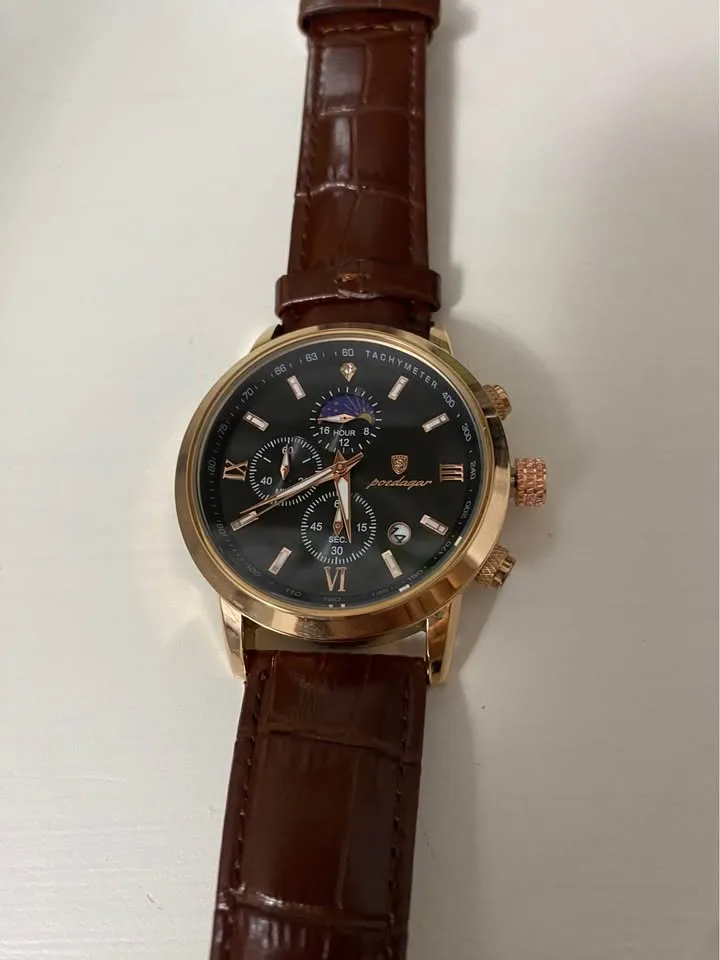 Men’s Business Watch – Waterproof, Leather Strap, Quartz image indicator(3)