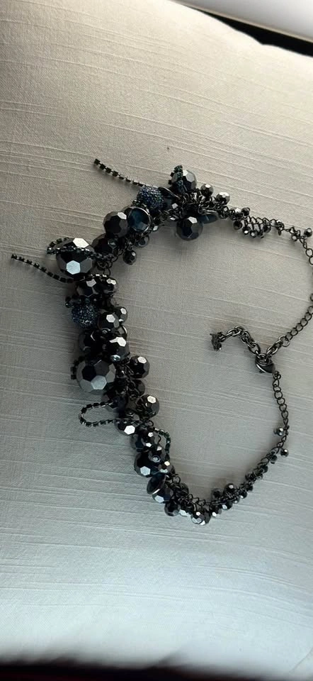 ABS by Allen Schwartz Gunmetal Faceted Bead Statement Necklace - photo 2