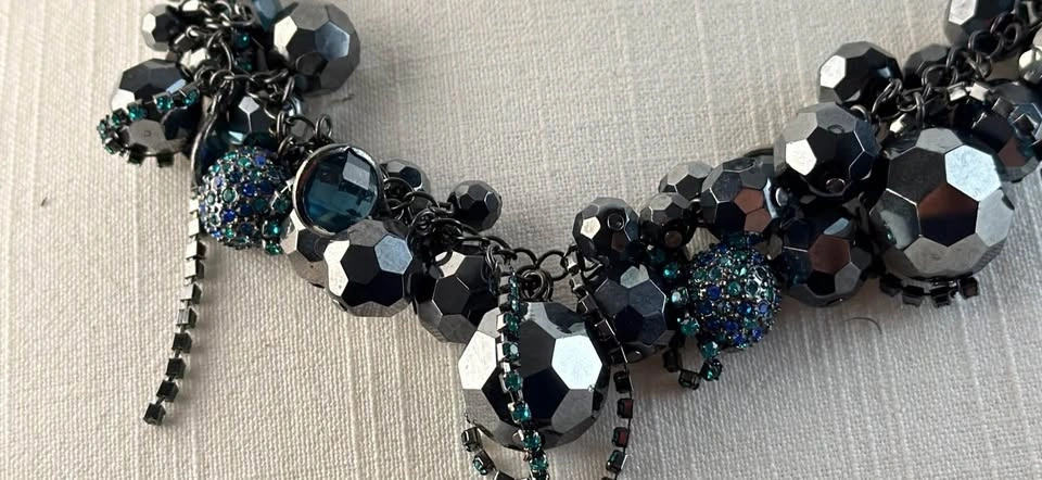 ABS by Allen Schwartz Gunmetal Faceted Bead Statement Necklace - photo 5