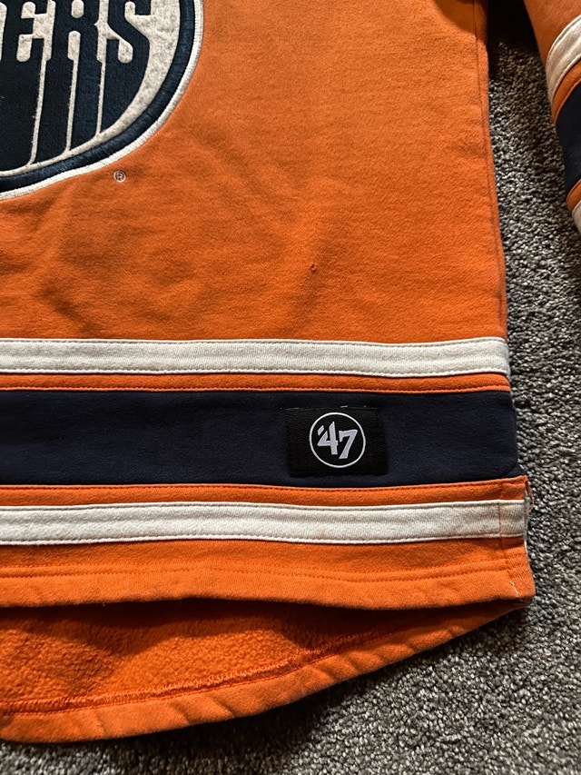 47 brand Oilers lacer hoodie size medium - photo 4