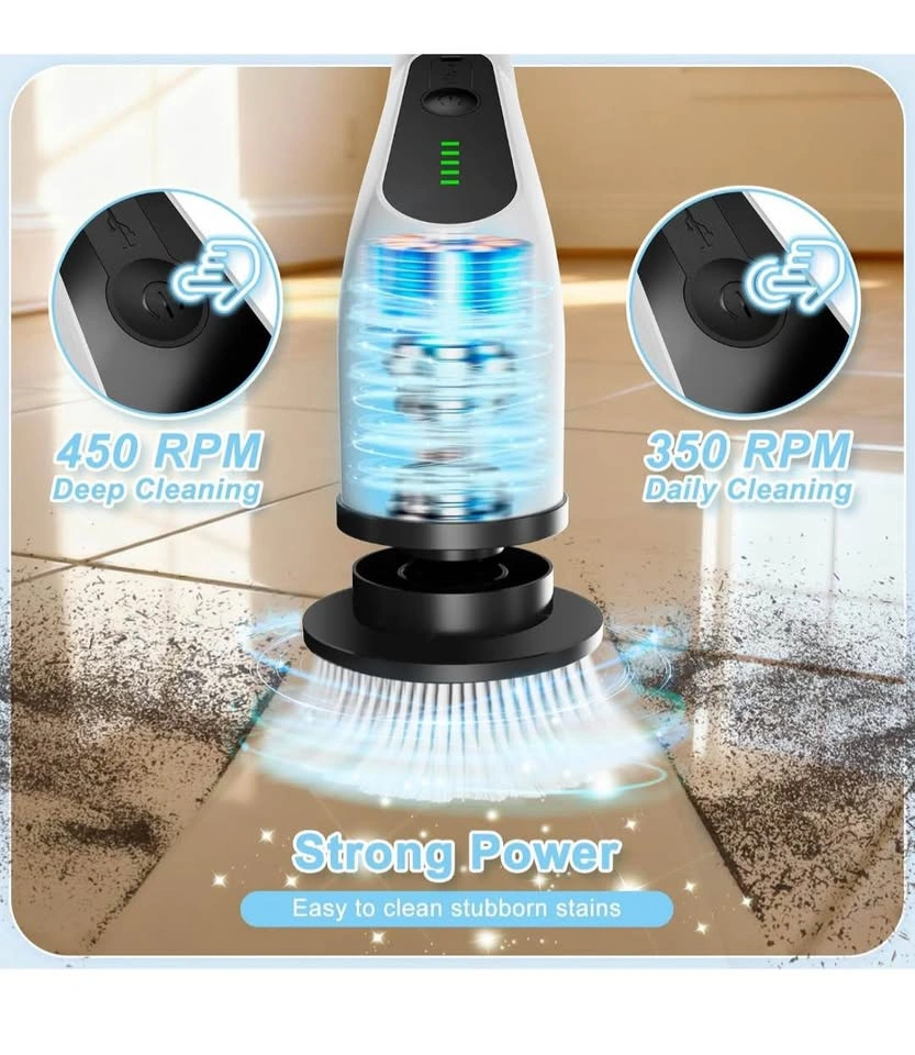 Electric Spin Scrubber - Cordless Cleaning Brush with Extension - photo 3
