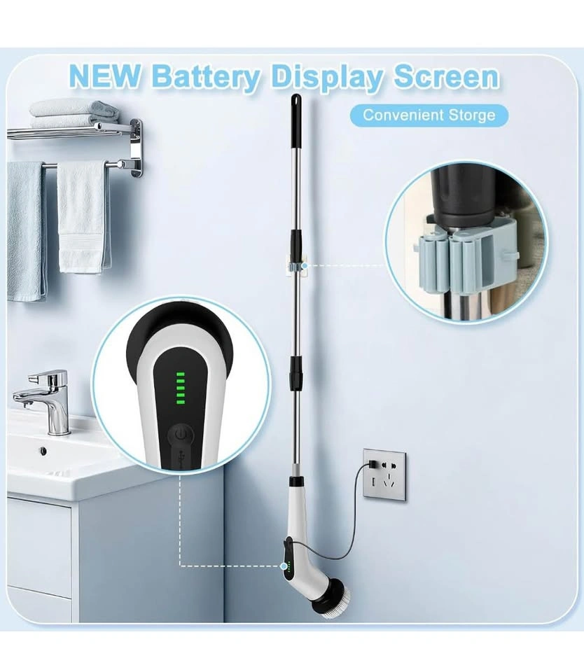 Electric Spin Scrubber - Cordless Cleaning Brush with Extension - photo 5