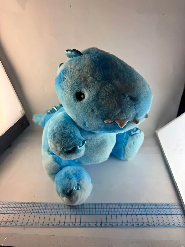FAO Schwarz Glow Brights Blue Dinosaur Plush (12")