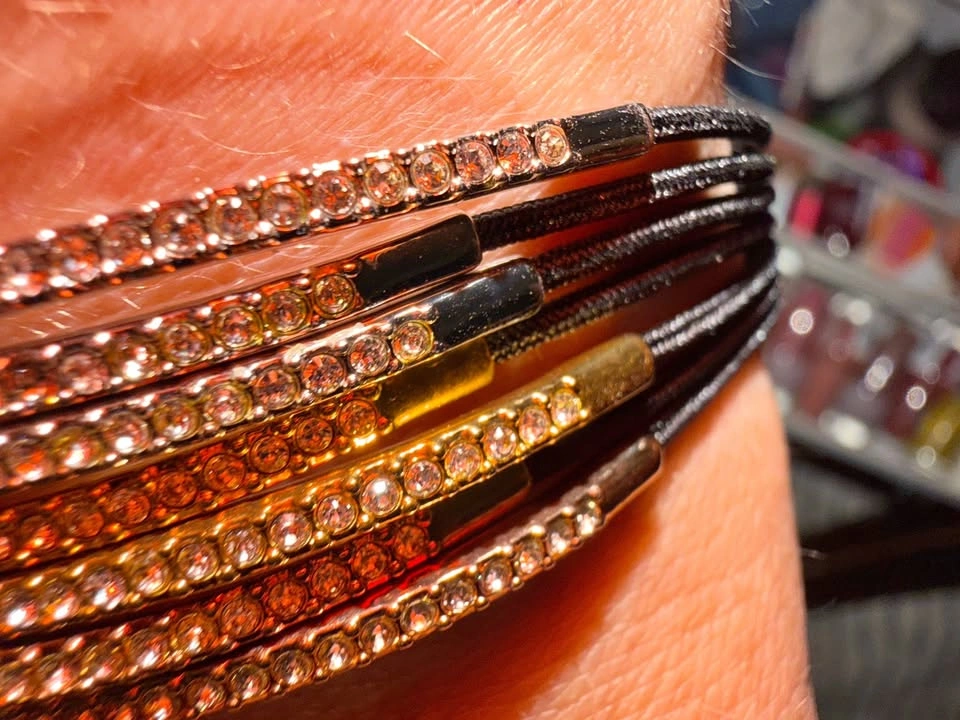 Authentic Swarovski Vi Multi-Strand Cord Bracelet - Excellent Co