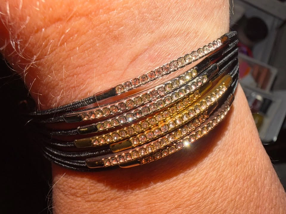 Authentic Swarovski Vi Multi-Strand Cord Bracelet - Excellent Co - photo 2