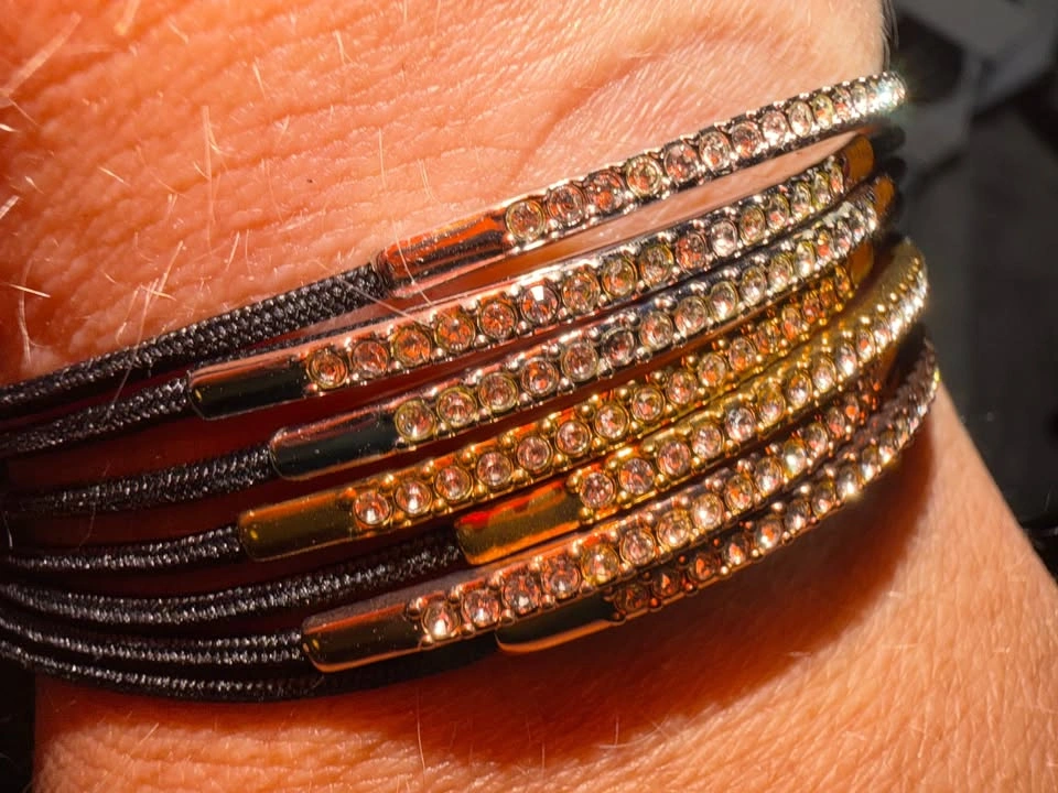 Authentic Swarovski Vi Multi-Strand Cord Bracelet - Excellent Co - photo 3