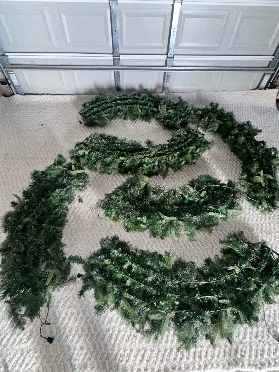 Commercial-Grade Pre-Lit Christmas Garlands (Set of 7) - photo 2