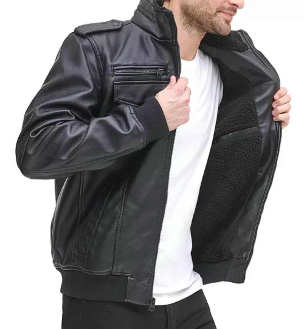 Levi’s Men's Sherpa Lined Faux Leather Aviator Bomber XL - photo 4