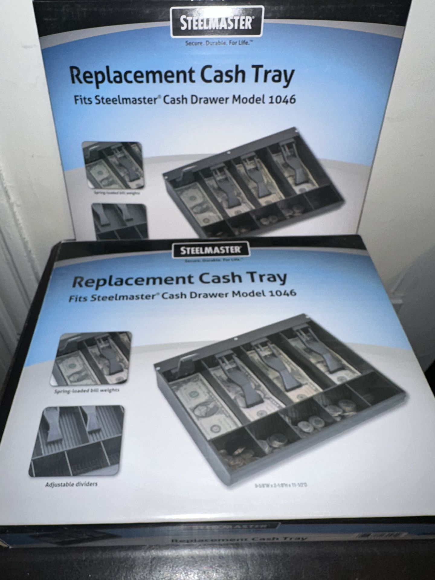 NEW Unopened 2 steel master replacement cash tray