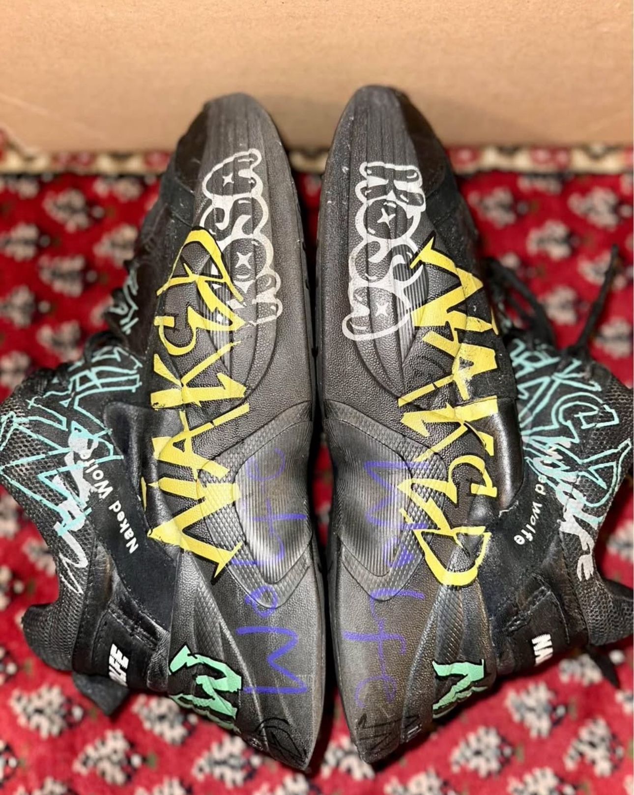 NakedWolfe Titan Graffiti Sneakers Black/Multi Men Size US 10 - photo 5