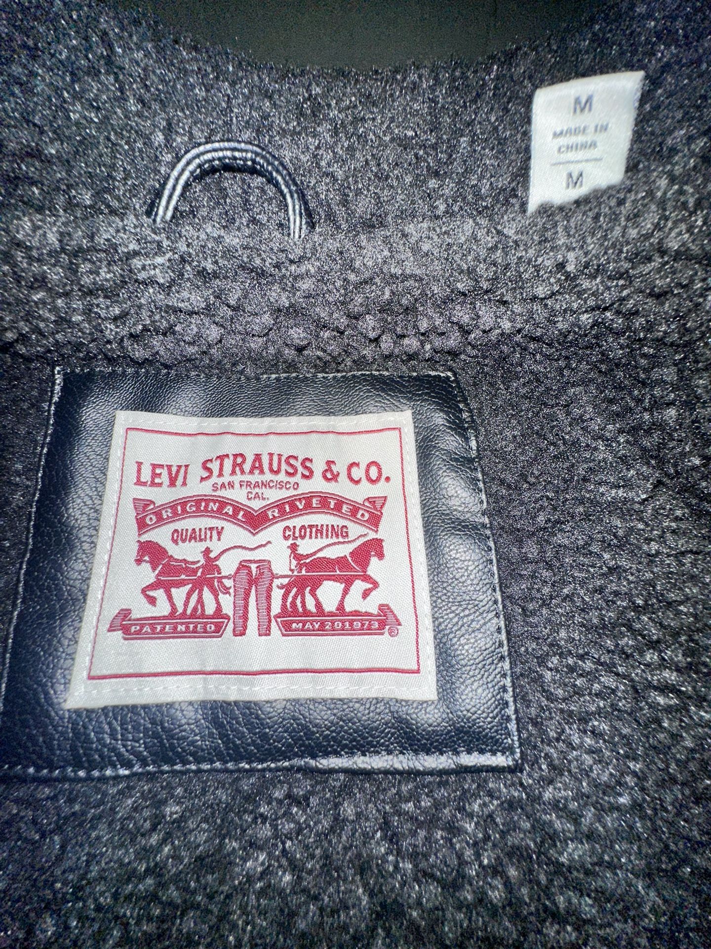 NEW WITH TAGS Men's Sherpa Lined Faux Leather Aviator Bomber - photo 5