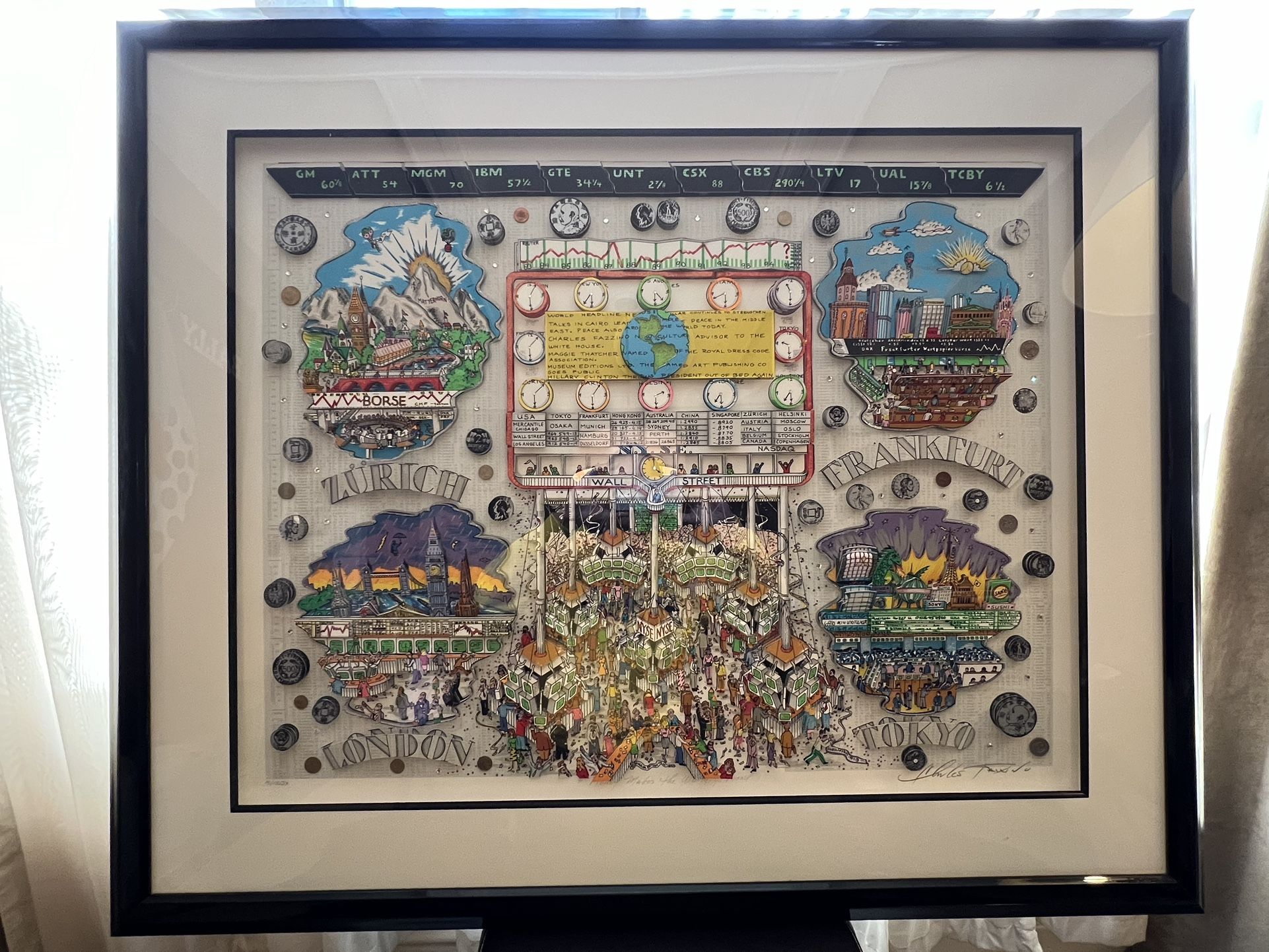 Charles Fazzino Money Makes The World Go Round 3D Art - photo 3