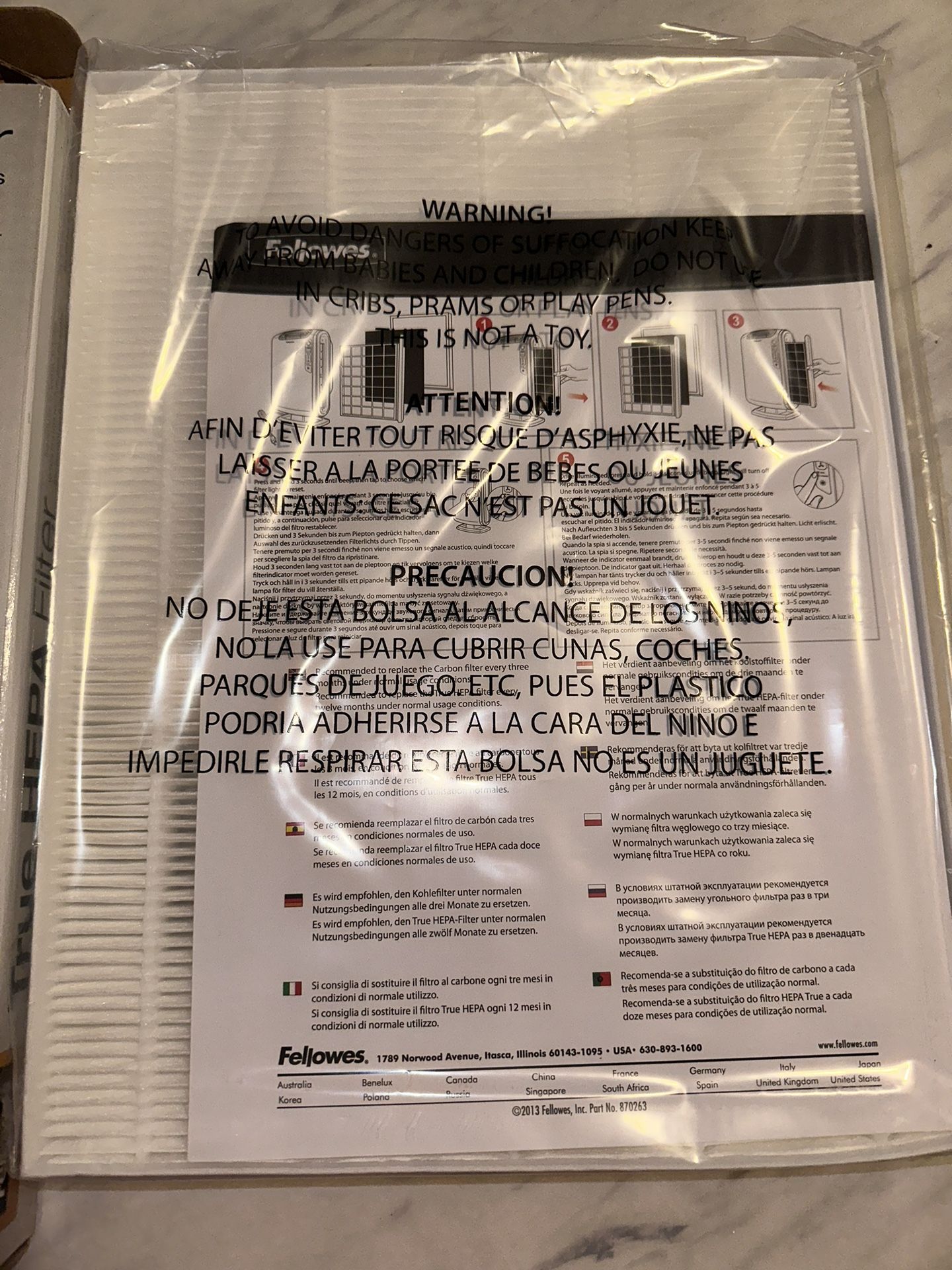 New True HEPA filter for fellowes Aeromax air purifiers - photo 3