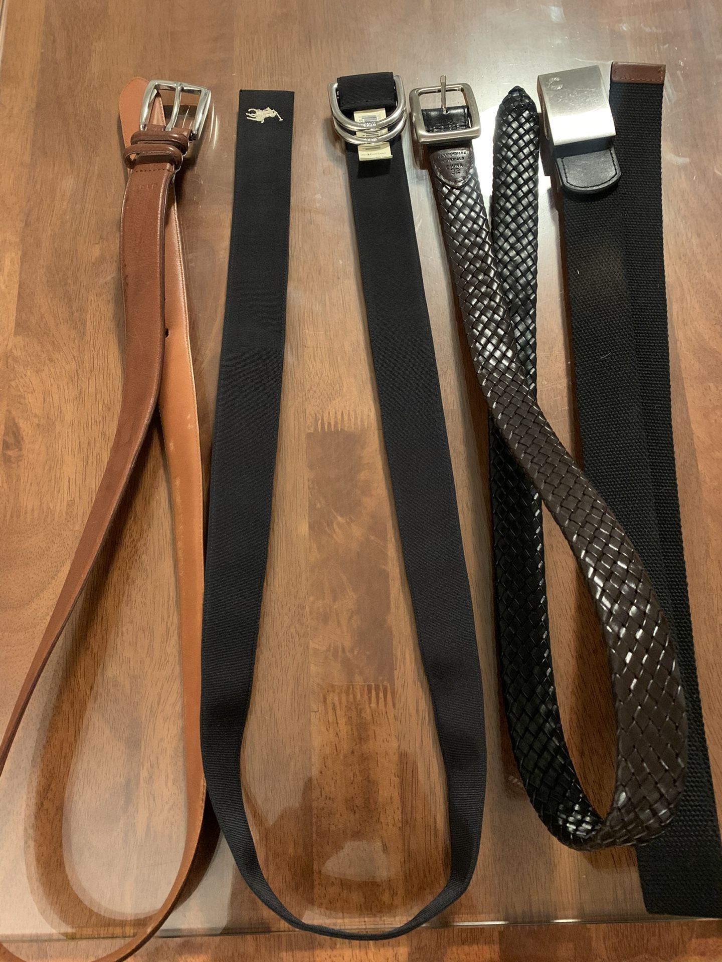 Lot of 4 Men’s Leather Belts (Polo and others) - photo 2