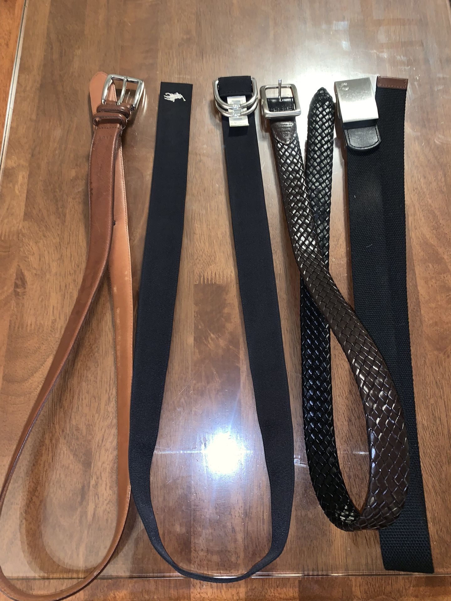 Lot of 4 Men’s Leather Belts (Polo and others) - photo 3