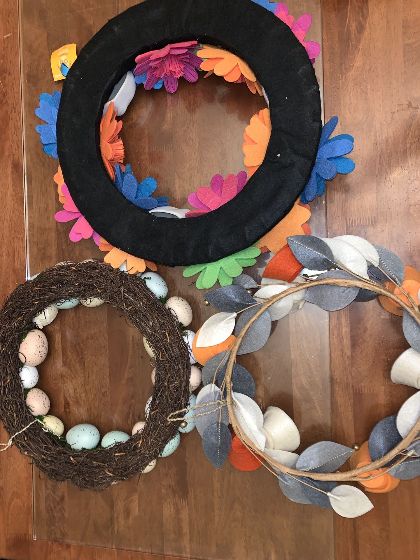 4 seasonal Colorful Wall Door wreath 16”Approx - photo 2