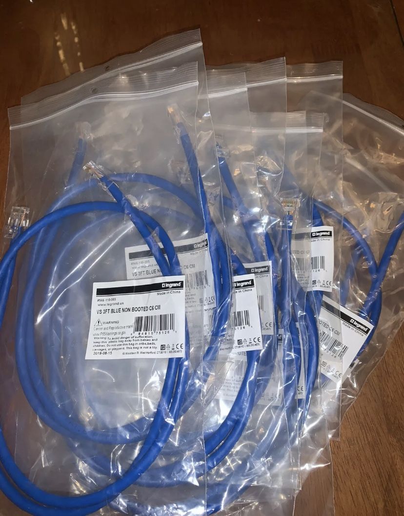 legrand VS 3ft blue non booted c6 CM lot of 9 - photo 2