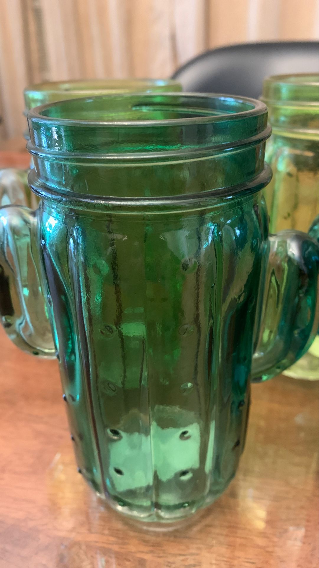 lot of 4 cactus glass jars, cocktails - photo 5