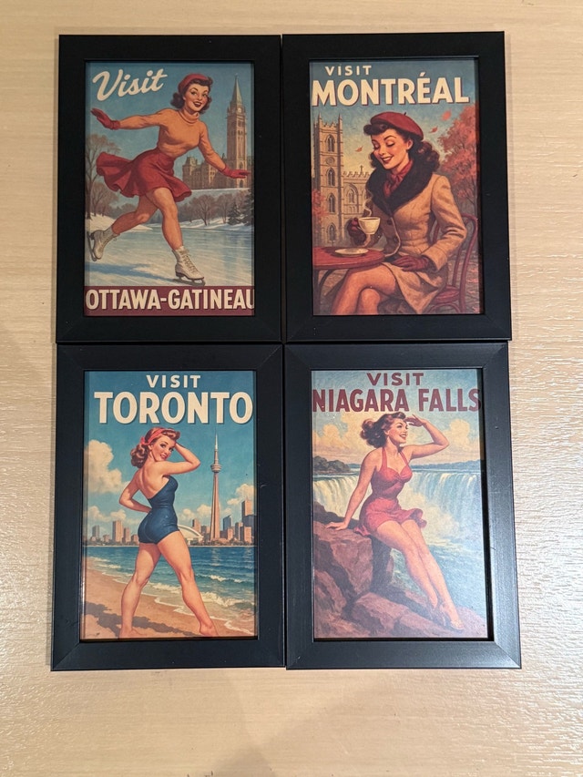 Canadian Pin-Up Travel Poster Prints