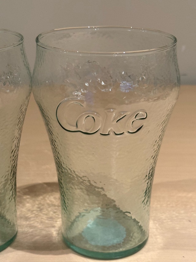 Set of 3 Coca-Cola Textured Glass Tumblers - photo 2