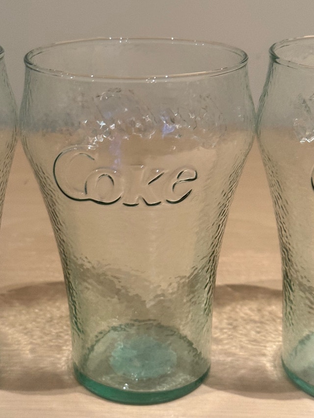 Set of 3 Coca-Cola Textured Glass Tumblers - photo 3